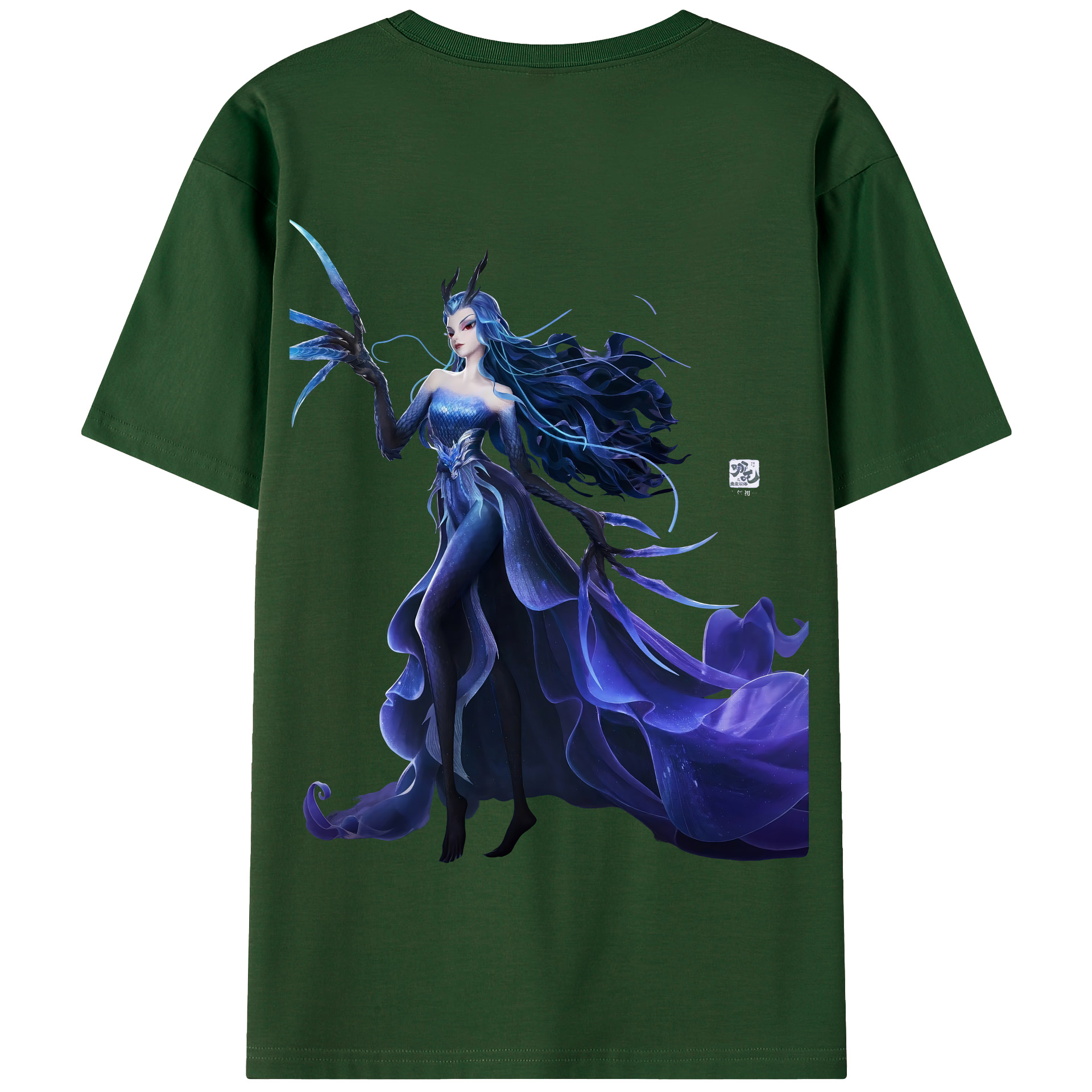 （画像用） Ne Zha 2 ナタ 魔童の大暴れ 綿100％半袖Tシャツ（背面プリント）
